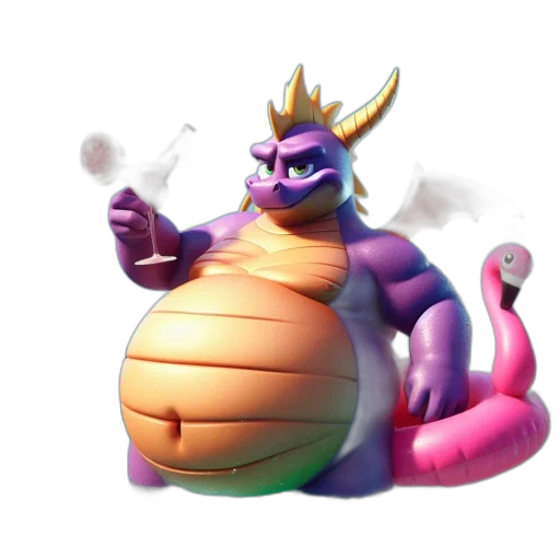 dragon, creature, animal, staff transparent PNG cut-out