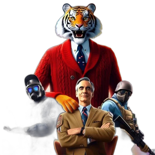 jacket, animal, concept art, comic book art transparent PNG cut-out