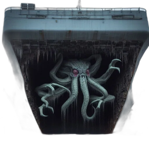 creature, concept art, underwater, icy transparent PNG cut-out