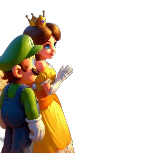 crown, dress, 3d render, concept art transparent PNG cut-out