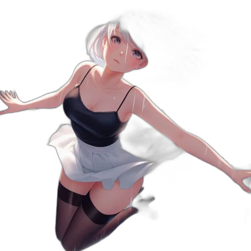 dress, staff, creature, sword transparent PNG cut-out