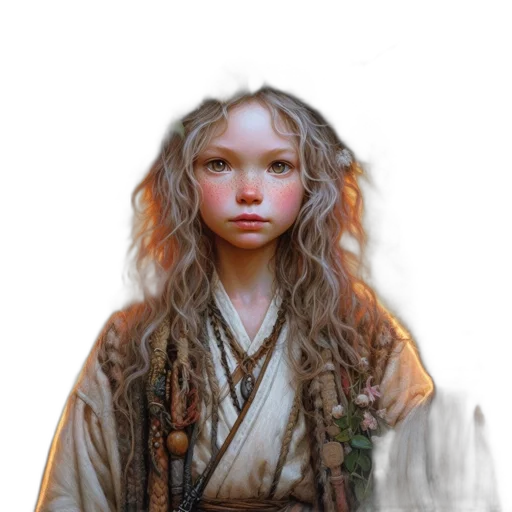 face, staff, dragon, hair transparent PNG cut-out