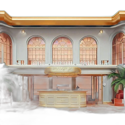 furniture, building, concept art, 3d render transparent PNG cut-out