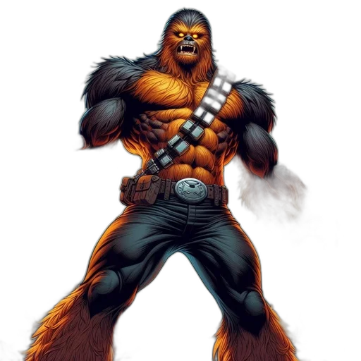 animal, staff, creature, comic book art transparent PNG cut-out