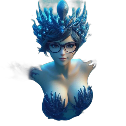crown, dress, creature, mask transparent PNG cut-out