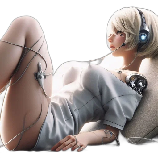 robot, concept art, photorealistic, cyberpunk transparent PNG cut-out