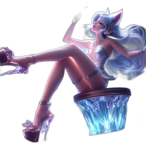 concept art, fantasy art, vaporwave, 3d render transparent PNG cut-out