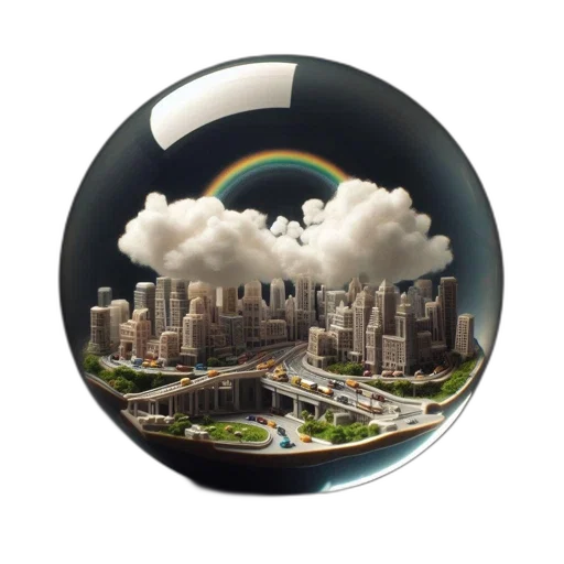 umbrella, 3d render, concept art, photorealistic transparent PNG cut-out