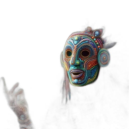 mask, face, creature, jewelry transparent PNG cut-out