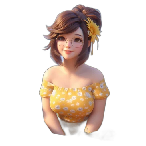 dress, crown, jewelry, 3d render transparent PNG cut-out