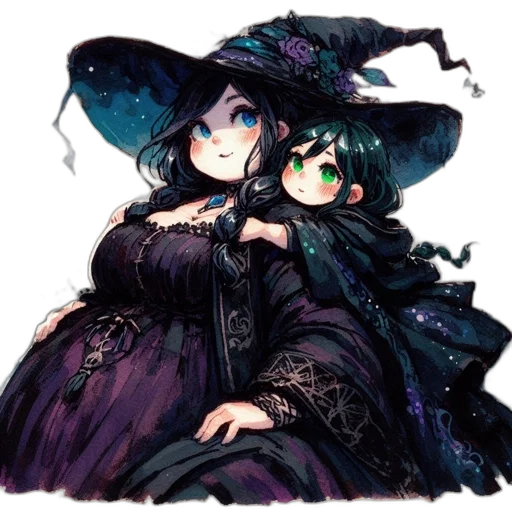 dress, hat, mask, fantasy art transparent PNG cut-out