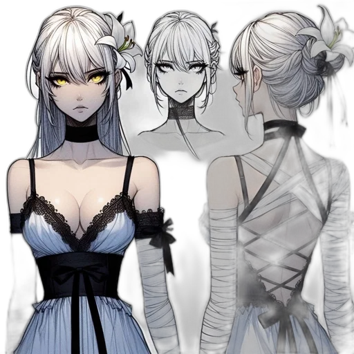 dress, concept art, fantasy art, anime transparent PNG cut-out