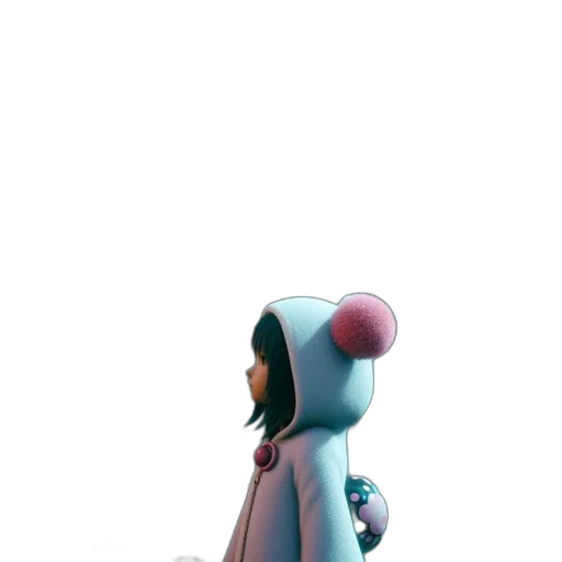 robot, dress, creature, staff transparent PNG cut-out
