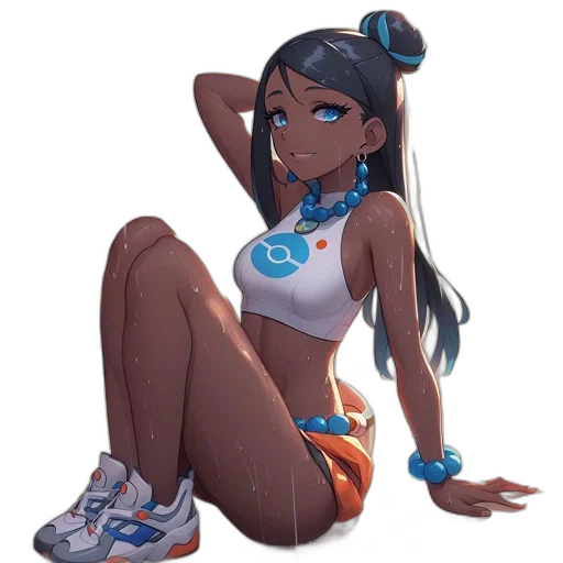 dress, jewelry, staff, shoes transparent PNG cut-out