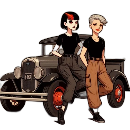 car, cartoon, pixel art, concept art transparent PNG cut-out