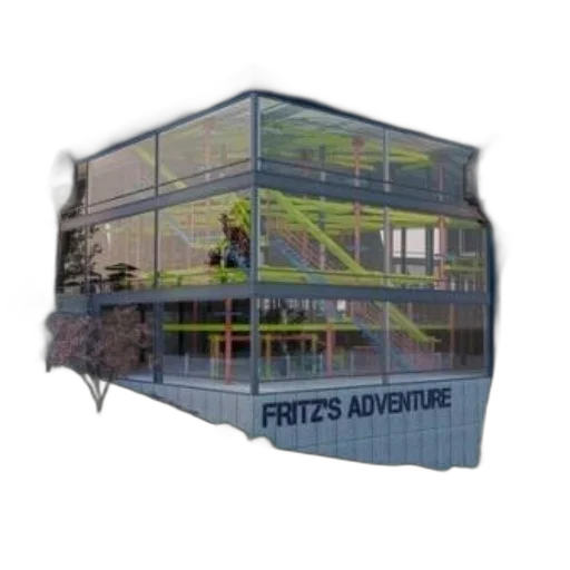 building, staff, 3d render, photorealistic transparent PNG cut-out