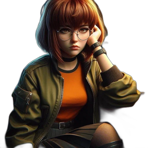 jacket, face, robot, concept art transparent PNG cut-out