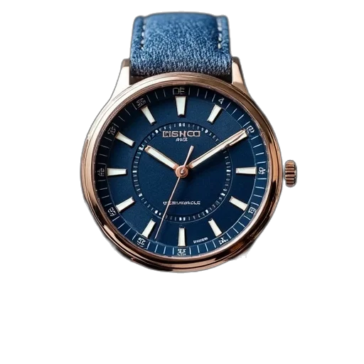 watches, men, blue, denim transparent PNG cut-out