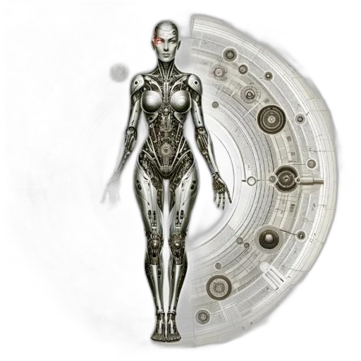robot, jewelry, concept art, cyberpunk transparent PNG cut-out