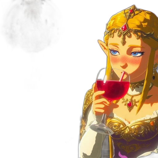 crown, dress, face, staff transparent PNG cut-out