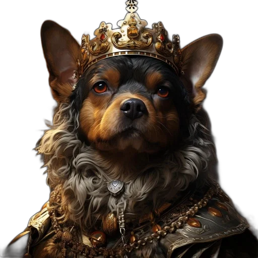 crown, animal, staff, face transparent PNG cut-out