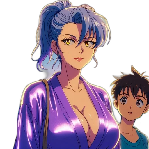 dress, anime, vaporwave, cartoon transparent PNG cut-out