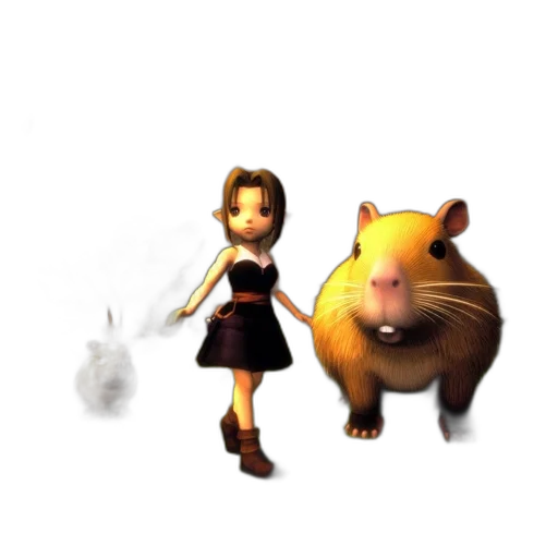 animal, dress, staff, creature transparent PNG cut-out