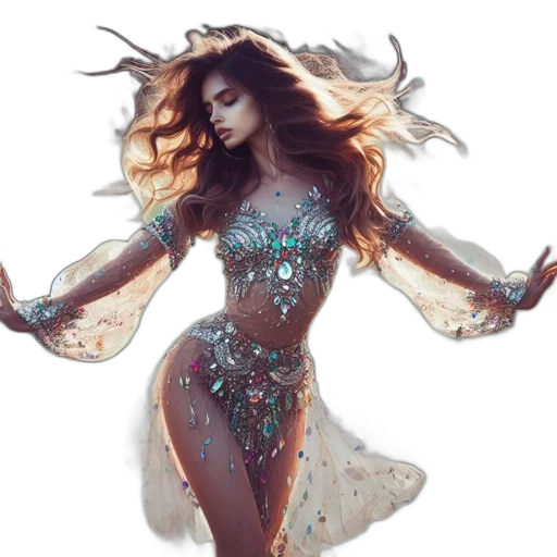 dress, concept art, fantasy art, comic book art transparent PNG cut-out