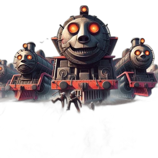 robot, weapon, concept art, 3d render transparent PNG cut-out