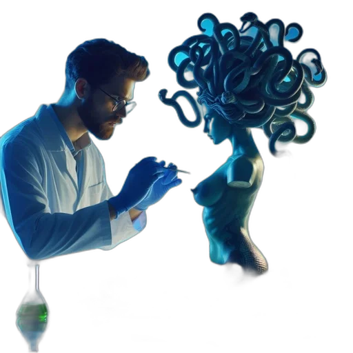 hair, creature, staff, concept art transparent PNG cut-out