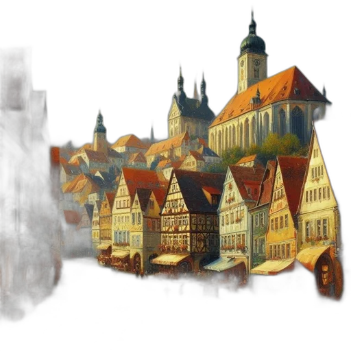 building, watercolor, concept art, fantasy art transparent PNG cut-out