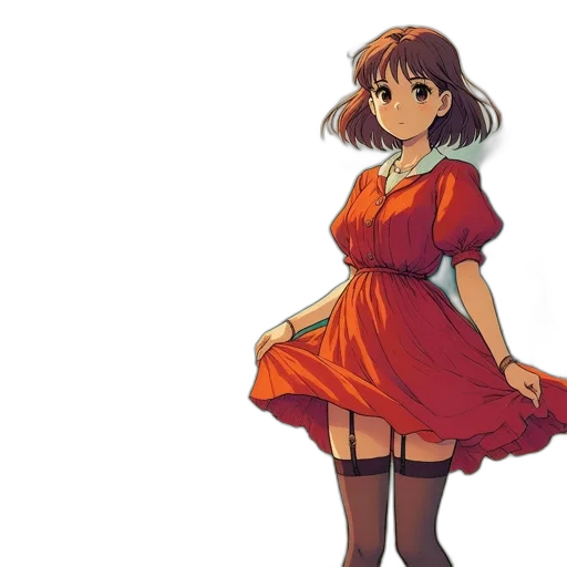 dress, concept art, pixel art, anime transparent PNG cut-out