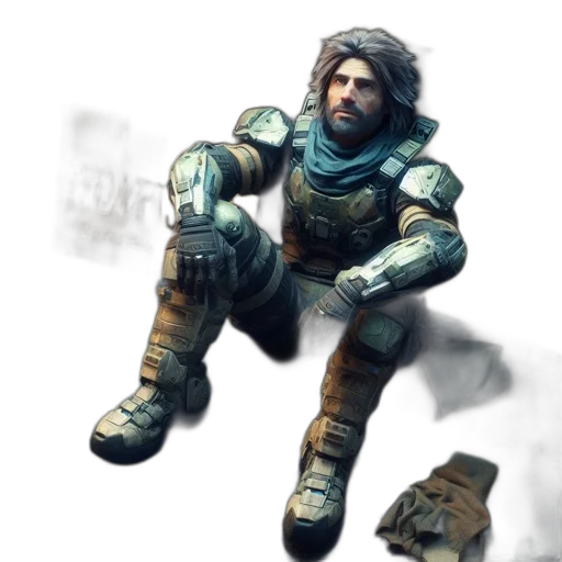 weapon, robot, jacket, concept art transparent PNG cut-out