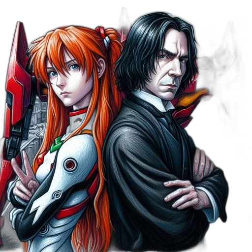 comic book art, concept art, anime, fantasy art transparent PNG cut-out
