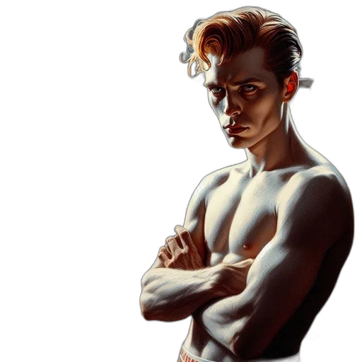 comic book art, photorealistic, concept art, oil painting transparent PNG cut-out