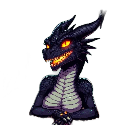 dragon, creature, staff, mask transparent PNG cut-out