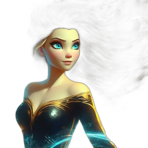 dress, staff, fantasy art, concept art transparent PNG cut-out
