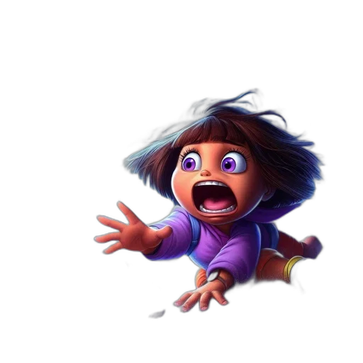 creature, face, hair, staff transparent PNG cut-out