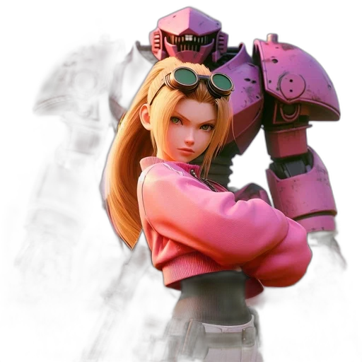 robot, weapon, jacket, face transparent PNG cut-out