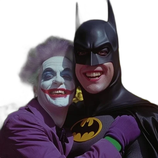 comic book art, joker, batman, friendly transparent PNG cut-out