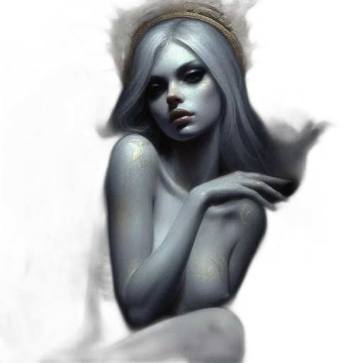 crown, face, creature, dress transparent PNG cut-out