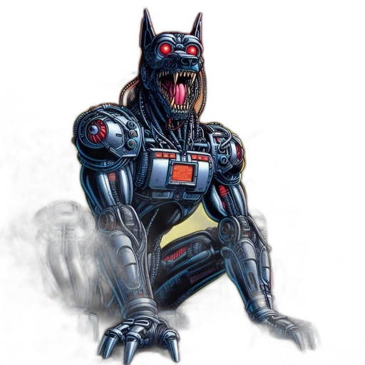 robot, animal, concept art, comic book art transparent PNG cut-out