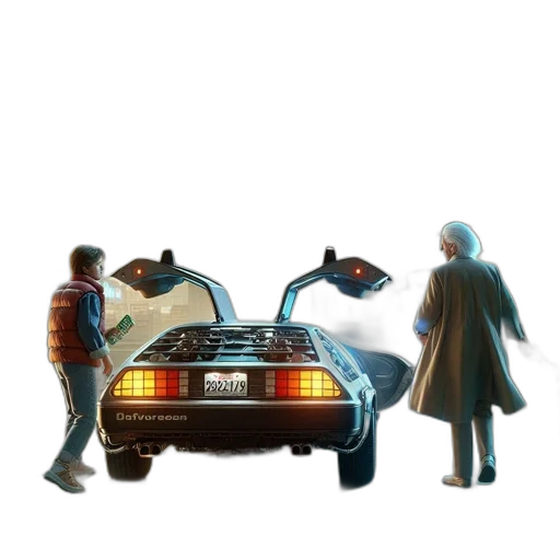 car, jacket, concept art, cyberpunk transparent PNG cut-out