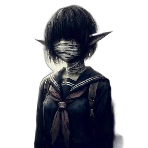 mask, face, creature, staff transparent PNG cut-out