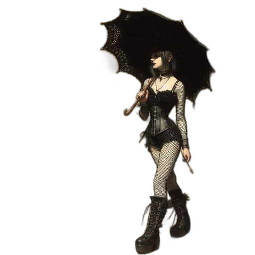 umbrella, staff, concept art, fantasy art transparent PNG cut-out