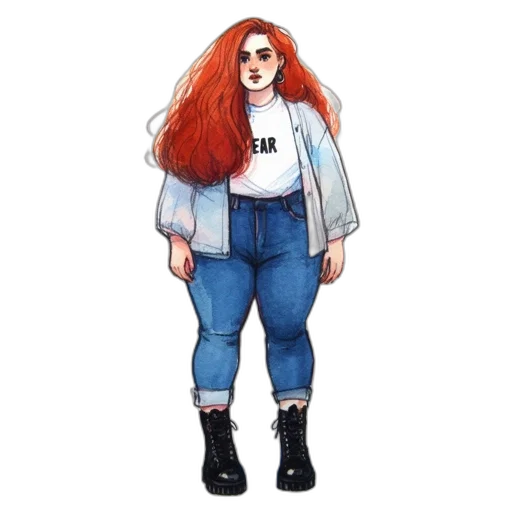 jacket, hair, dress, staff transparent PNG cut-out