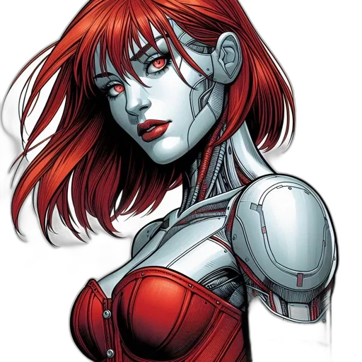 robot, comic book art, concept art, fantasy art transparent PNG cut-out