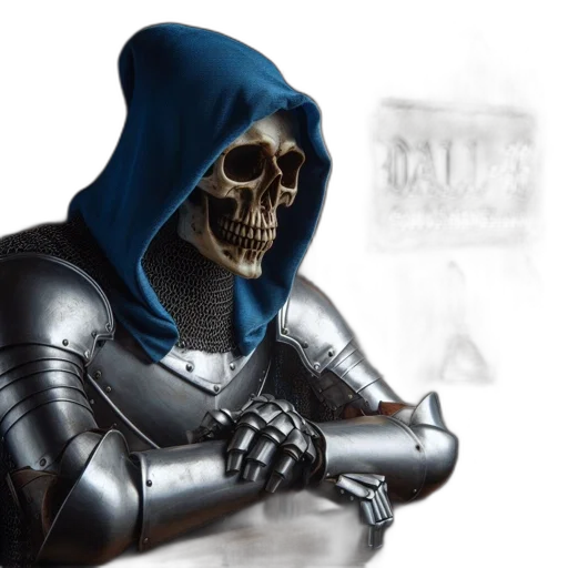 mask, robot, jacket, sword transparent PNG cut-out