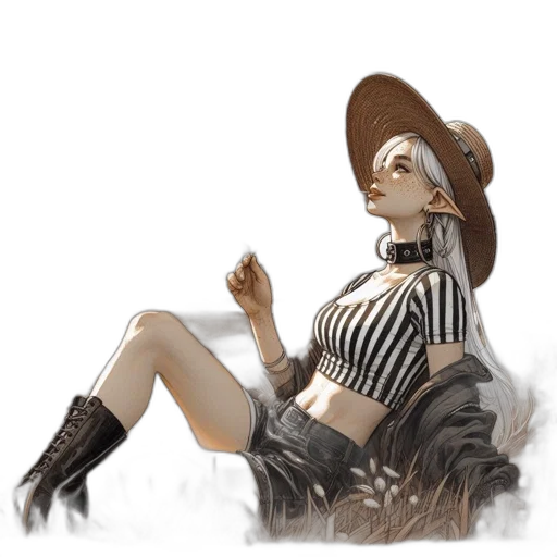hat, concept art, fantasy art, 3d render transparent PNG cut-out