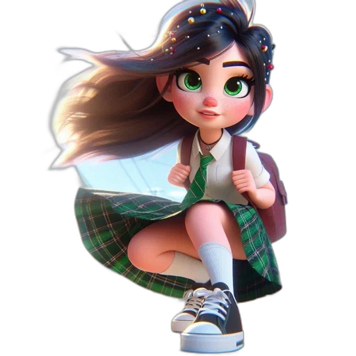 dress, staff, hair, concept art transparent PNG cut-out